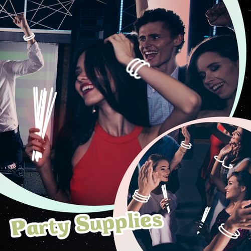 White Glow Sticks Bulk Pack 8 Inch for Parties and Events - 500 Pieces