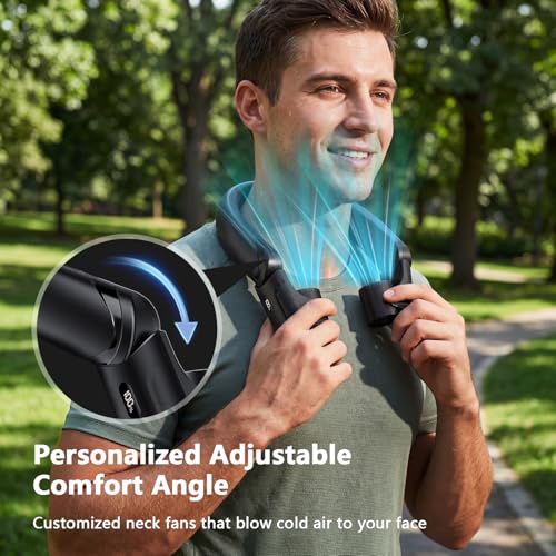 Mavax ChillGo Portable Neck Fan Black 8000mAh 4-Speed Personal Cooler