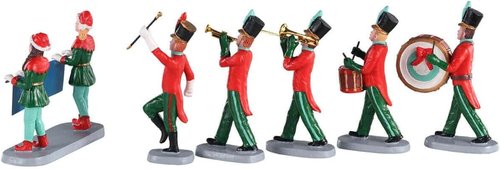 Lemax Christmas Village | Christmas On Parade Set of 6 | Festive Holiday Decor