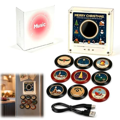 Christmas Vinyl Player Fridge Record NFC Music Box Set - Variation A