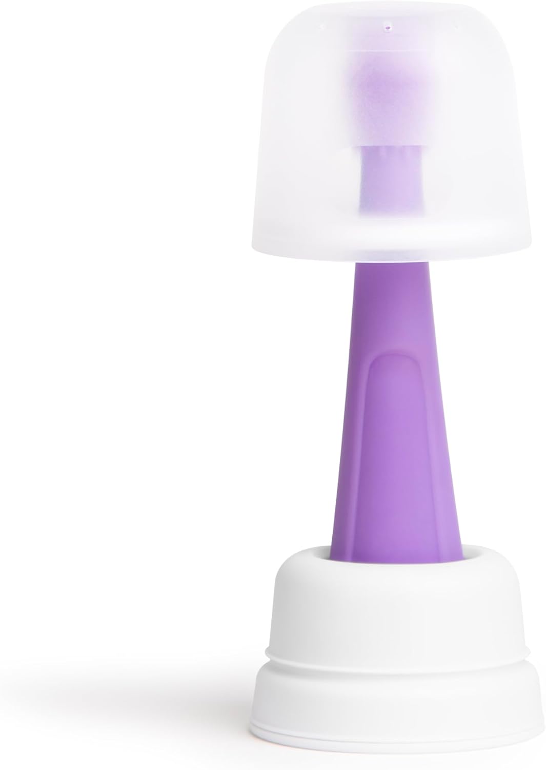 Ubbi 360° Baby Training Toothbrush - Safety Shield & Cover, Gentle Cleaning, Smoothie Purple