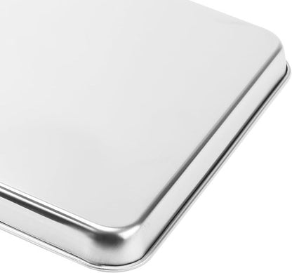 LEXININ Stainless Steel Baking Sheets - 4-Piece Cookie Pan Set, 17 x 12 x 1 Inch, Durable & Oven Safe