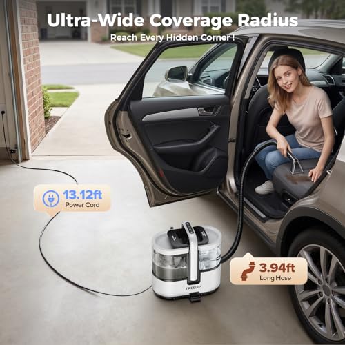 Portable Carpet and Upholstery Steam Cleaner with Multi-Tool Attachments
