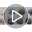 Gray 22oz Replacement Cup with Lid & Silicone Sleeve for Ninja Blast Max BC251