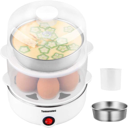 Tomorotec Electric Egg Cooker - 14 Egg Capacity | Rapid Cooking, Auto Off for Perfect Hard Boiled & Poached Eggs