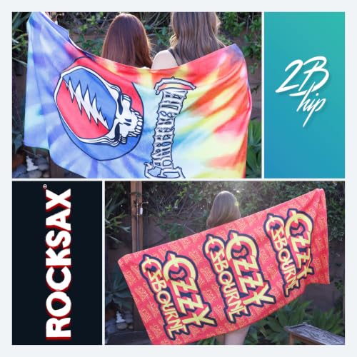 Iron Maiden The Number of the Beast Oversized Beach Towel - Black, 31.5 x 63 Inch