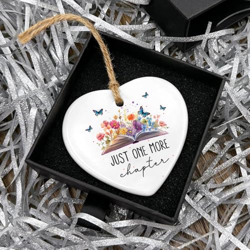 Book Ornament - Literary Christmas Tree Decor for Book Lovers, Holiday Gift