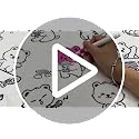 Animal Variation Coloring Blanket for Adults & Kids 50x60 Inch with 12 Markers