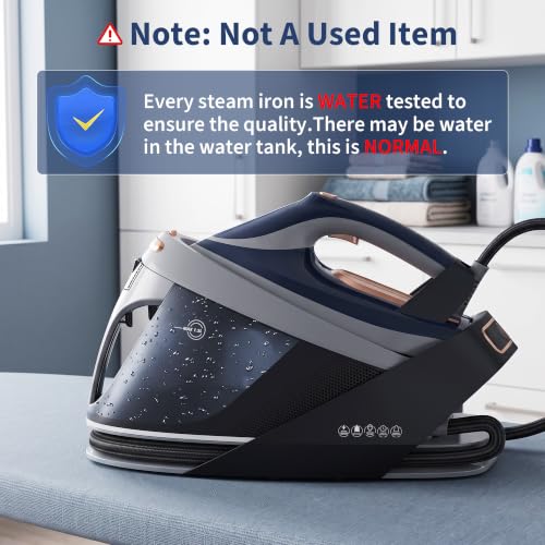 Steam Station for Clothes with LED Screen - Dark Blue