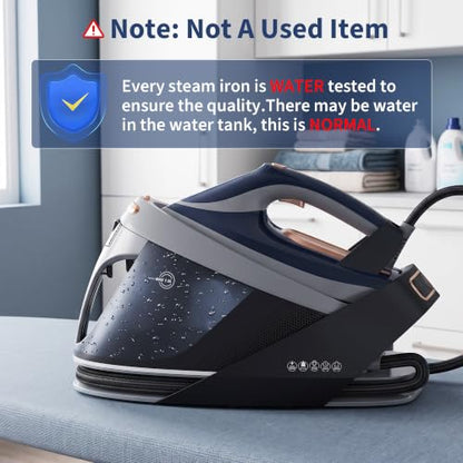 Steam Station for Clothes with LED Screen - Dark Blue