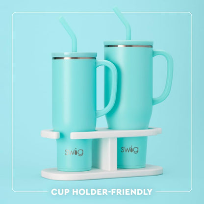Swig Life 40oz Mega Mug - Extra Large Insulated Tumbler with Handle & Straw | Cup Holder Friendly