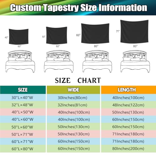 Personalized Wall Tapestry 32x48 Inch Custom Photo Banner Backdrop Gift