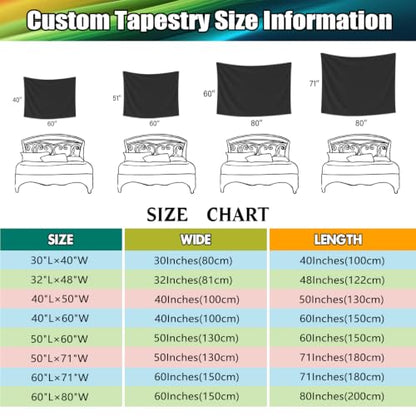 Personalized Wall Tapestry 32x48 Inch Custom Photo Banner Backdrop Gift