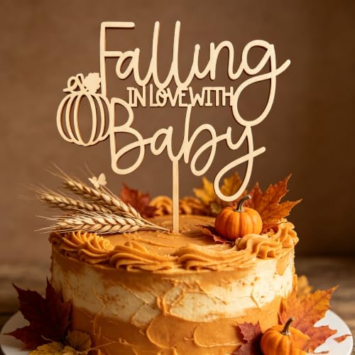 Fall Themed Wedding Cake Topper for Autumn Celebrations