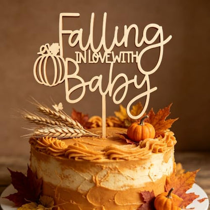 Fall Themed Wedding Cake Topper for Autumn Celebrations