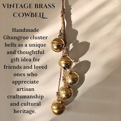 Golden Small Handmade Hanging Bell Christmas Decoration - Lucky Holiday Ornaments Variation of THIS listing