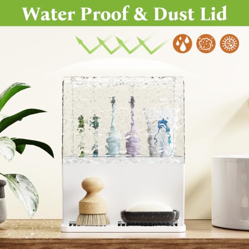 PARKMANI White Toothbrush Holder with Cover and Drainage for Bathroom