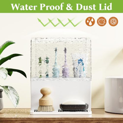 PARKMANI White Toothbrush Holder with Cover and Drainage for Bathroom