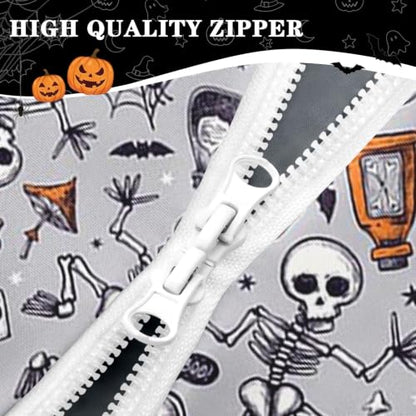 Halloween Pumpkin Kids Zipper Bedding Set - Full Size 3-Piece