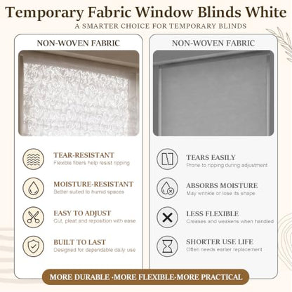 4 Pack 36x72 Inch Non-Woven Fabric Window Blinds with Adjustable Clips - Light Filtering Shade