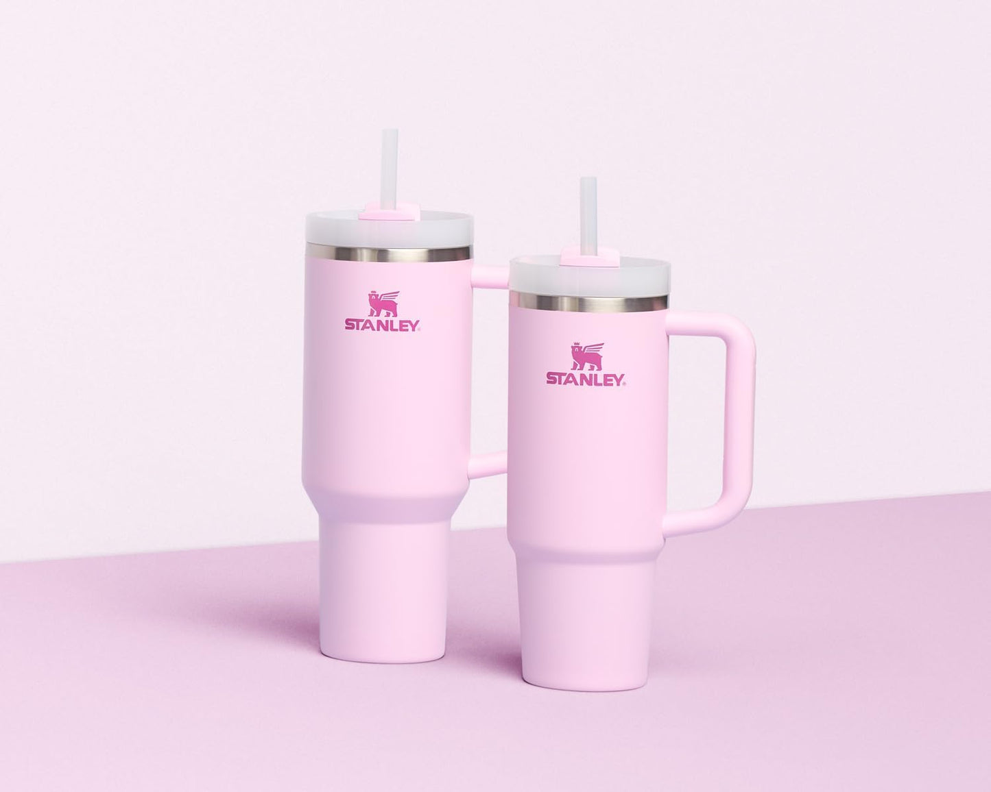STANLEY Quencher H2.0 Tumbler - 40 oz Insulated Stainless Steel Cup with Handle & Straw | Cherry Blossom