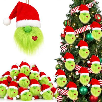24 Pcs Christmas Gnome Ornaments Set - Festive Hanging Decor for Holiday Tree