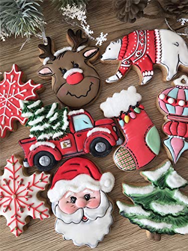 Christmas Tree Pickup Truck Cookie Cutter - Festive Baking Tool, 4.9 x 3.6 inches