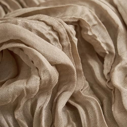 3 Pack Nude Brown Cheesecloth Table Runners - 10FT Rustic Boho Decor