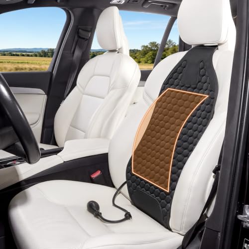 Adjustable Lumbar Support Pillow for Car Black - Back Pain Relief, Lower Back Cushion
