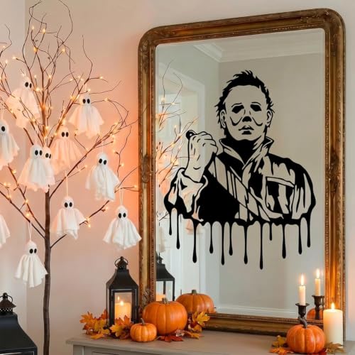 Halloween Horror Character Window Clings - 2 Sheets Spooky Silhouette Decals