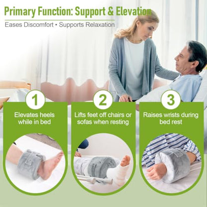 Foot Elevation Pillow with Ankle Support Cushion for Bed Sleep