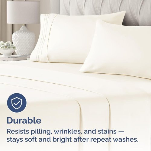 King Pillow Cases by [Brand Name] - Ultra Soft Hotel Quality Covers | Comfy, Wrinkle-Free & Fade Resistant - Off White - Set of 2