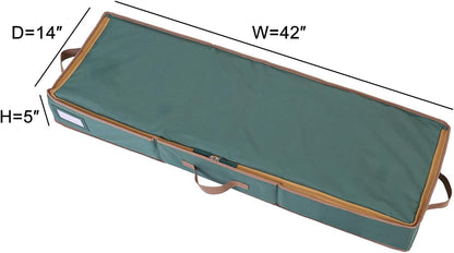 Sattiyrch Wrapping Paper Storage | Durable 600D Canvas Gift Wrap Holder | Holds Up to 20 Rolls | Green 42W x 14D x 5H