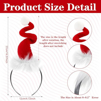 Swirly Red Hat Headband Adult Costume Accessory for Christmas