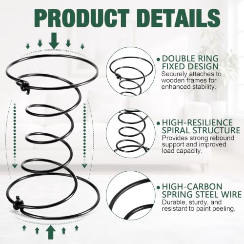 9 Gauge Upholstery Coil Springs Repair Pack - 15 Pcs 6 Inch