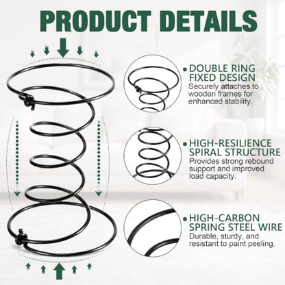 9 Gauge Upholstery Coil Springs Repair Pack - 15 Pcs 6 Inch
