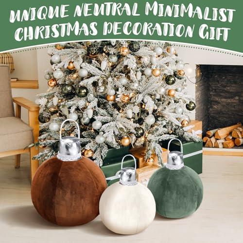 Moss Green Velvet Christmas Bell Pillow Set - 3 Pcs Holiday Decor
