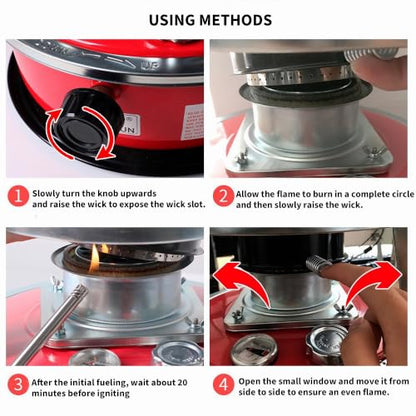 Portable Kerosene Heater 9000 BTU with 3 Wicks for Indoor & Camping Use