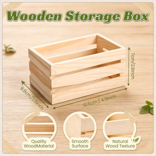 Mini Wooden Pallet Coaster Set with Storage Box - Rustic Farmhouse Decor