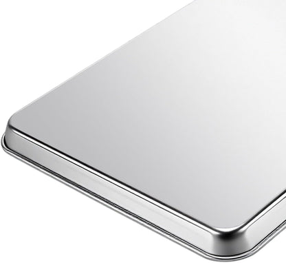 Skiennix Stainless Steel Baking Sheets - 4-Piece Set for Cooking & Roasting | 17.6 x 12.4 x 1 Inch
