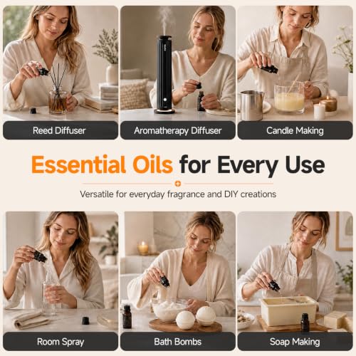 Luxury Hotel Fragrance Oil Gift Set - 6 Long-Lasting Aromatherapy Oils
