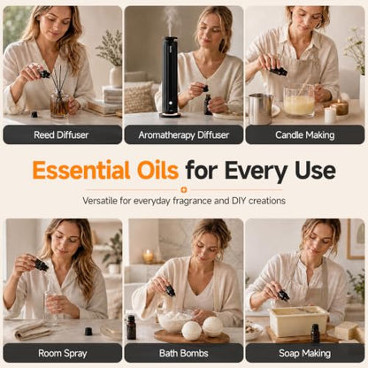 Luxury Hotel Fragrance Oil Gift Set - 6 Long-Lasting Aromatherapy Oils