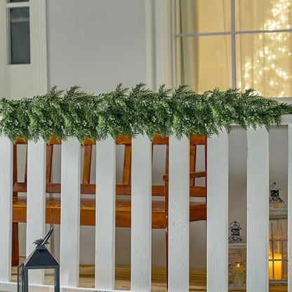 6ft Artificial Christmas Cedar Garland with Realistic Pine Design for Holiday Decor