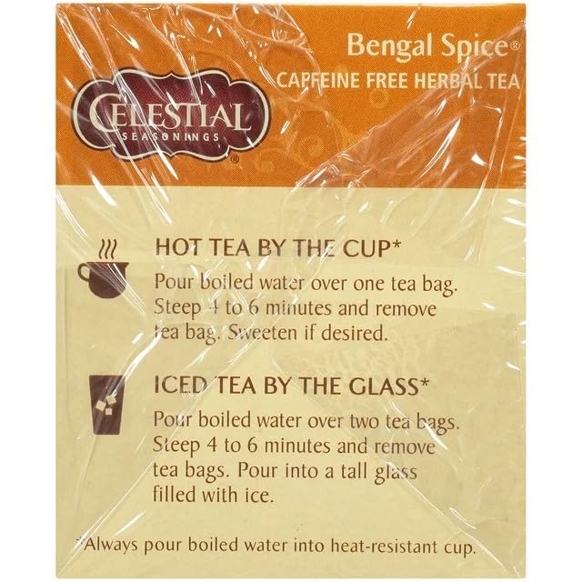 Celestial Seasonings Herbal Tea Bengal Spice 20 Count Pack of 4.