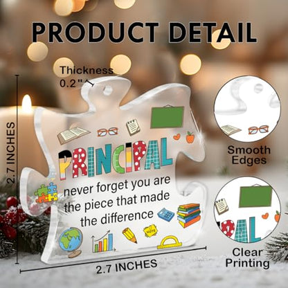 Principal Appreciation Gifts Christmas Puzzle Ornament - Acrylic Hanging Decor