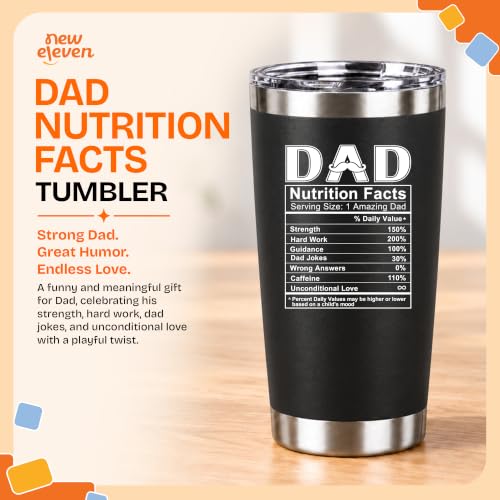 20 Oz Dad Tumbler Black - Father's Day Gift for Dad from Kids - Dad Nutrition Variation