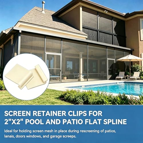 Heavy Duty Screen Retainer Clips for Aluminum Frames - 20 Pieces