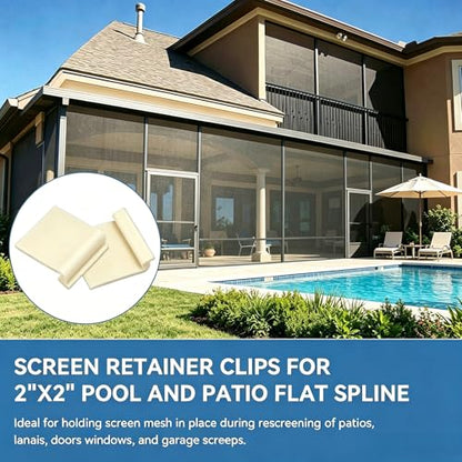 Heavy Duty Screen Retainer Clips for Aluminum Frames - 20 Pieces