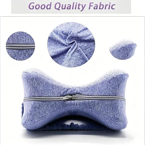 Knee Alignment Pillow for Side Sleepers - Memory Foam Leg Support with Adjustable Strap
