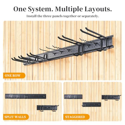 Garage Wall Organizer with Tool Rack - 49.5 Inch, 510 lb Capacity